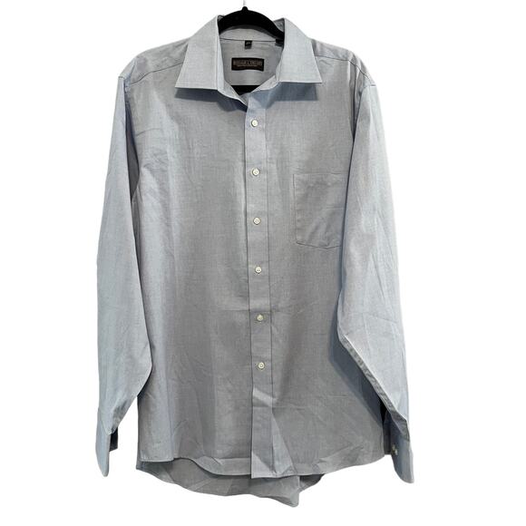 Donald J. Trump Signature Collection Blue Button Down Dress Shirt 16.5/36-37 - Picture 1 of 7